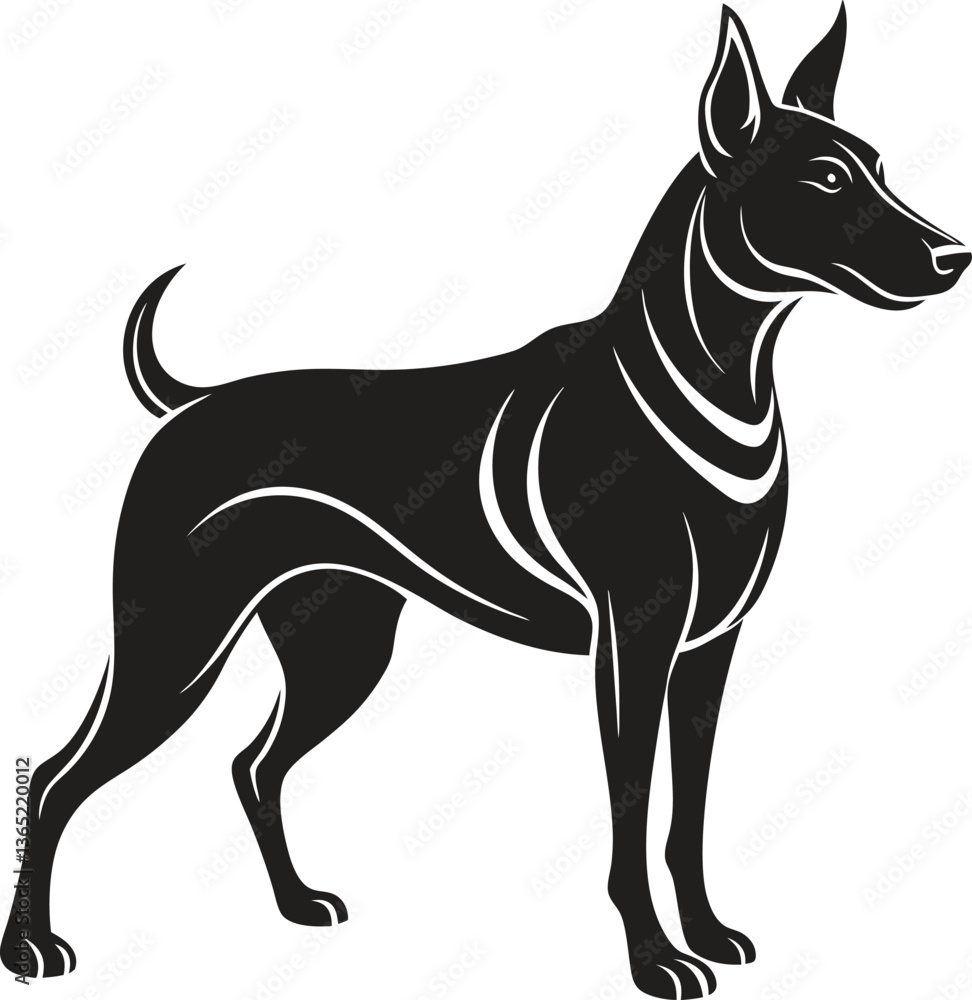 Dog silhouette: A striking silhouette of a dog, captured in elegant monochrome, embodies the spirit of canine companionship and loyalty, perfect for visual storytelling. Dog silhouette: A striking silhouette of a dog, captured in elegant monochrome, embodies the spirit of canine companionship and loyalty, perfect for visual storytelling.