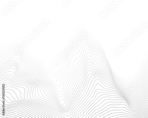 Obraz na plátne Abstract pattern of a plurality of distorted lines and shapes