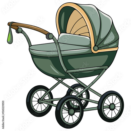 Baby stroller vector