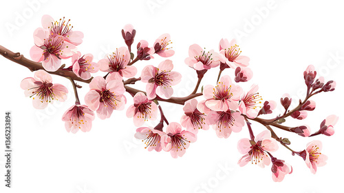 Wallpaper Mural Beautiful cherry blossom branch in full bloom. Torontodigital.ca