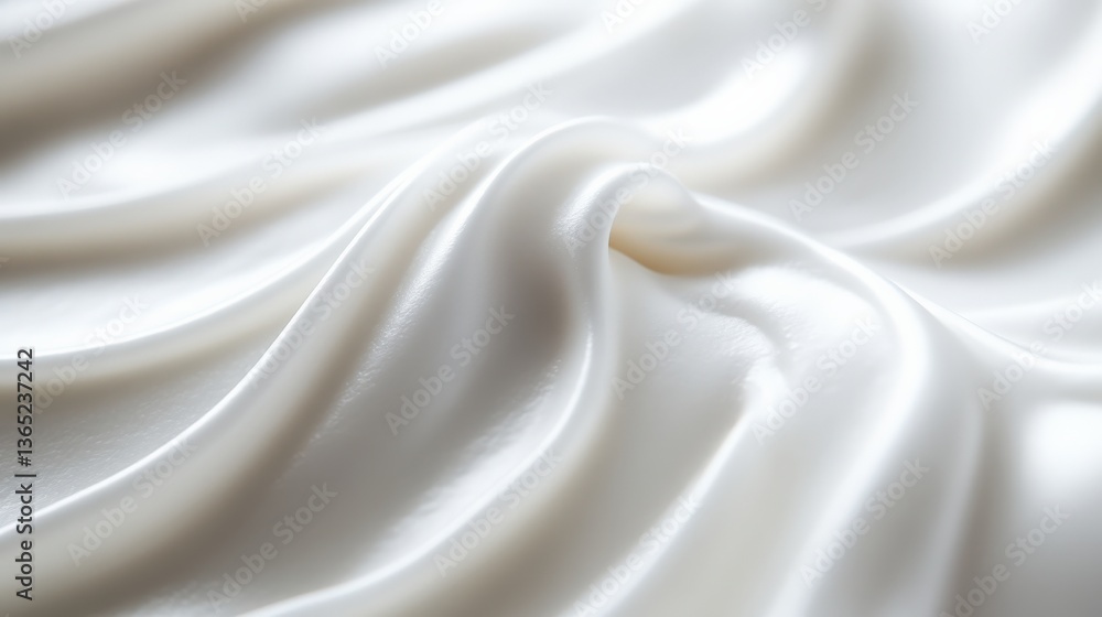 Fototapeta premium Close-up of Elegant White Satin Fabric