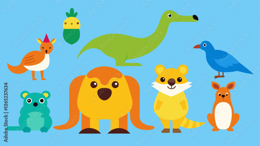 Animal set vector
