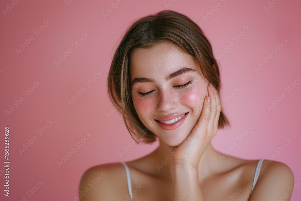 Short bob woman face person. Short bob woman face person.