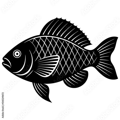 Tilapia Fish Vector | High-Quality Digital Illustration for Seafood Designs