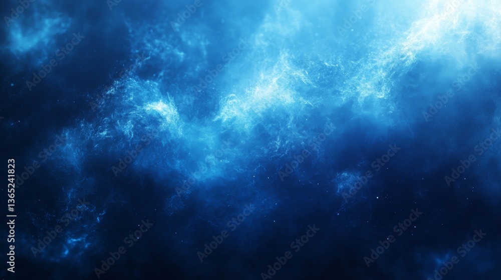 Celestial Nebula: A Cosmic Dance of Blues Celestial Nebula: A Cosmic Dance of Blues