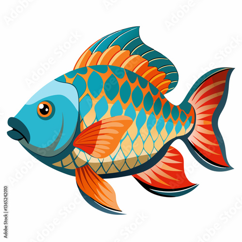 Tilapia Fish Vector | High-Quality Digital Illustration for Seafood Designs