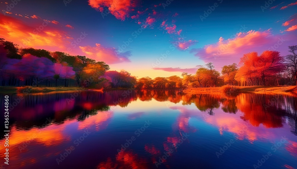 Obraz premium The symmetry reflects the essence of nature's grace. 