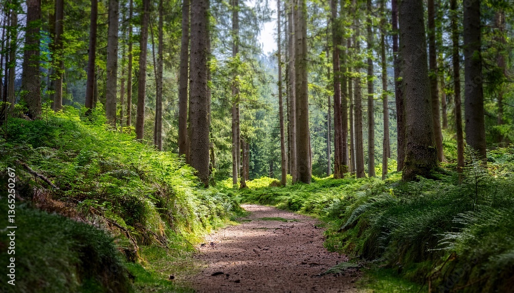 The forest floor is adorned with patches of brightness. The forest floor is adorned with patches of brightness.