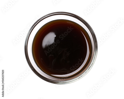 Принти на полотні Soy sauce in glass bowl isolated on white