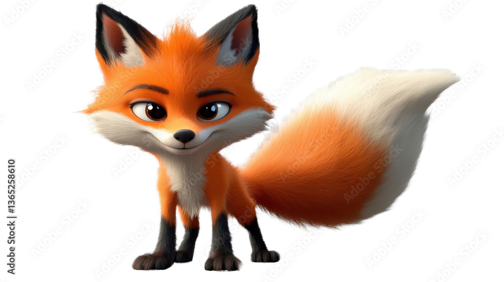 Obraz premium red fox isolated on white