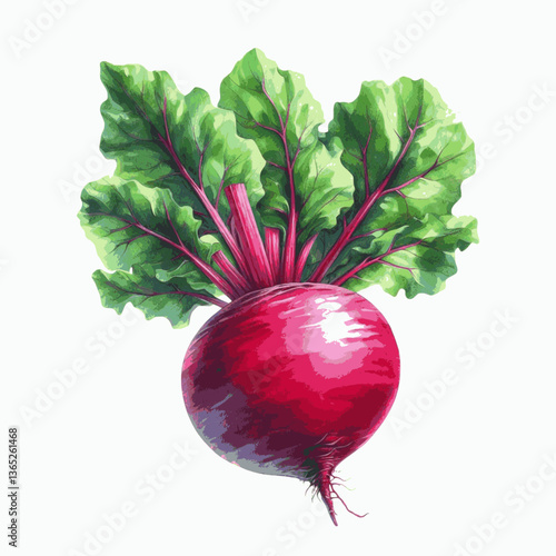 Beetroot isolated watercolor vector illustration svg