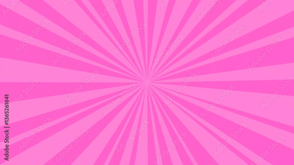 Animation of rotating comic lines with pink colors Animation of rotating comic lines with pink colors