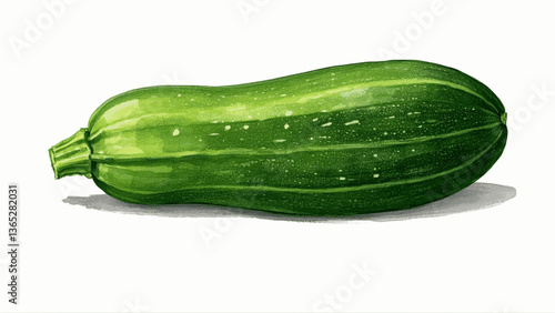 Green Zucchini isolated watercolor vector illustration svg