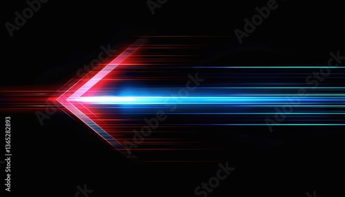 Colorful abstract light streaks on a dark background