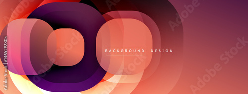 Abstract background with layered translucent gradient shapes
