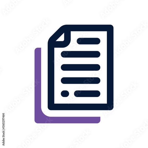 document dual tone icon. Sleek and modern vector icon for websites, mobile apps, marketing materials, and corporate design. Fully scalable and ready to use.