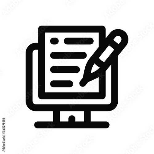 copywriter line icon. Clean and minimalist vector icon for websites, mobile apps, presentations, and logos. Fully scalable and customizable for any project.
