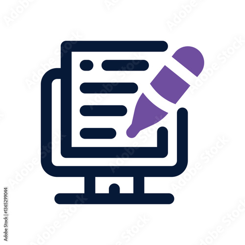 copywriter dual tone icon. Sleek and modern vector icon for websites, mobile apps, marketing materials, and corporate design. Fully scalable and ready to use.