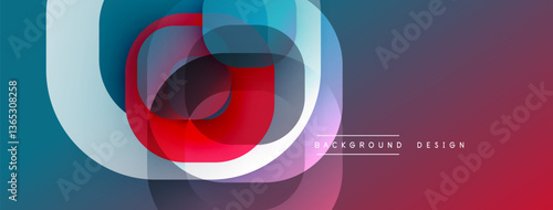 Abstract background with layered translucent gradient shapes