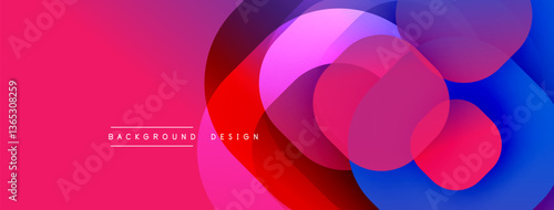 Abstract background with layered translucent gradient shapes