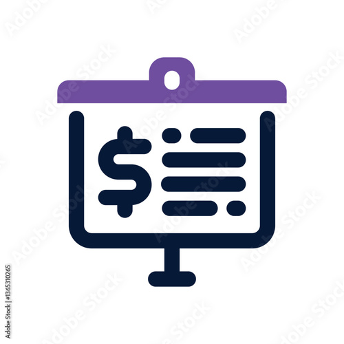 projector screen dual tone icon. Sleek and modern vector icon for websites, mobile apps, marketing materials, and corporate design. Fully scalable and ready to use.