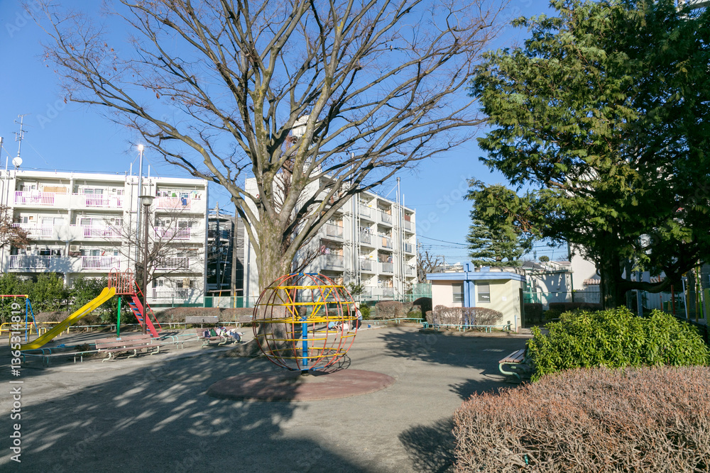 Obraz premium 山下西公園(宮坂やまにし公園)_東京都世田谷区宮坂3丁目34−3