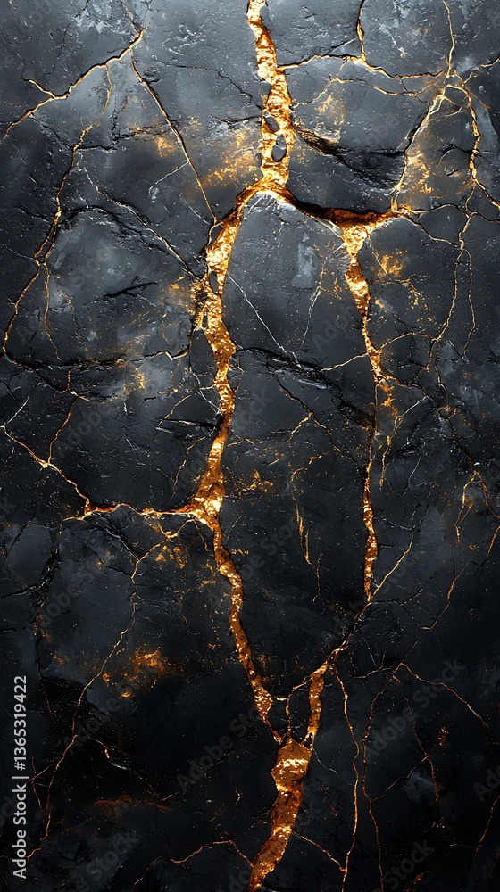 Deep fissures with golden magma effect high resolution background Deep fissures with golden magma effect high resolution background
