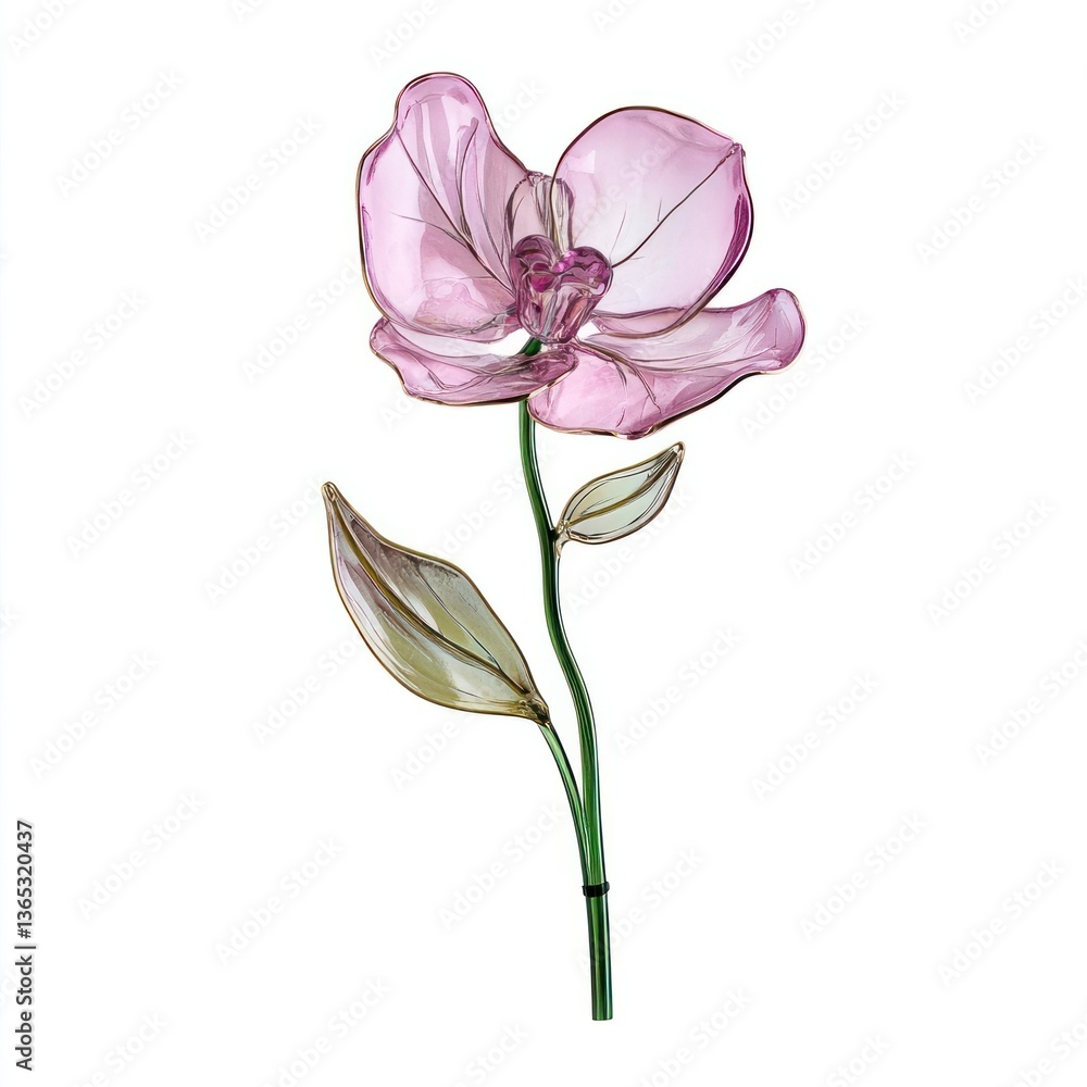 Obraz premium Orchid flower art transparent orchid.