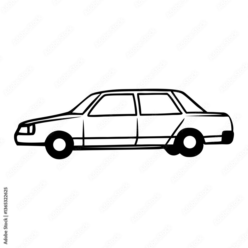 Fototapeta premium Black car icon silhouette vector design illustration 