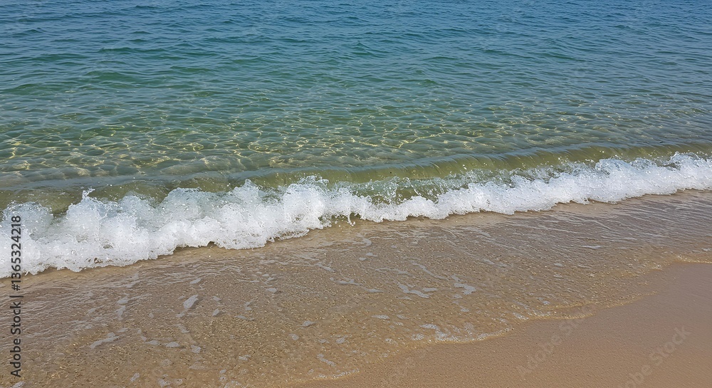 Gentle Waves on Sandy Beach Gentle Waves on Sandy Beach