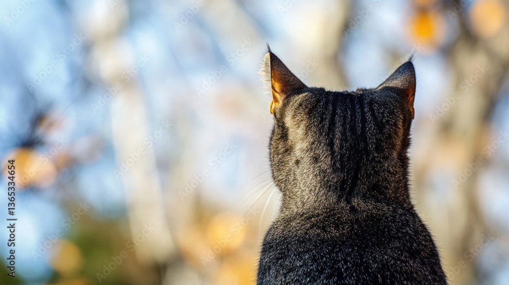 Obraz premium A close up photo of a cat looking away from camera