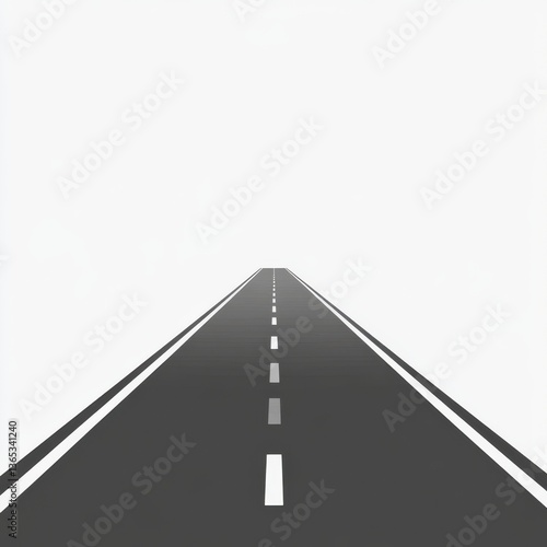 Wallpaper Mural Endless Gray Asphalt Road Leading to a Bright Horizon Torontodigital.ca