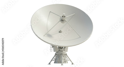 Bild auf Leinwand Isolated Satellite Dish Antenna Front View