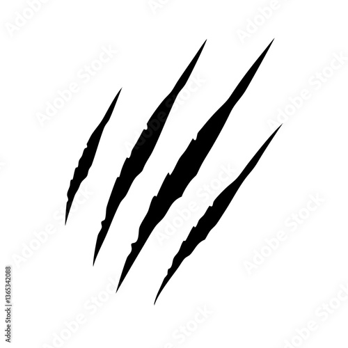 Claw mark vector silhouette pictogram