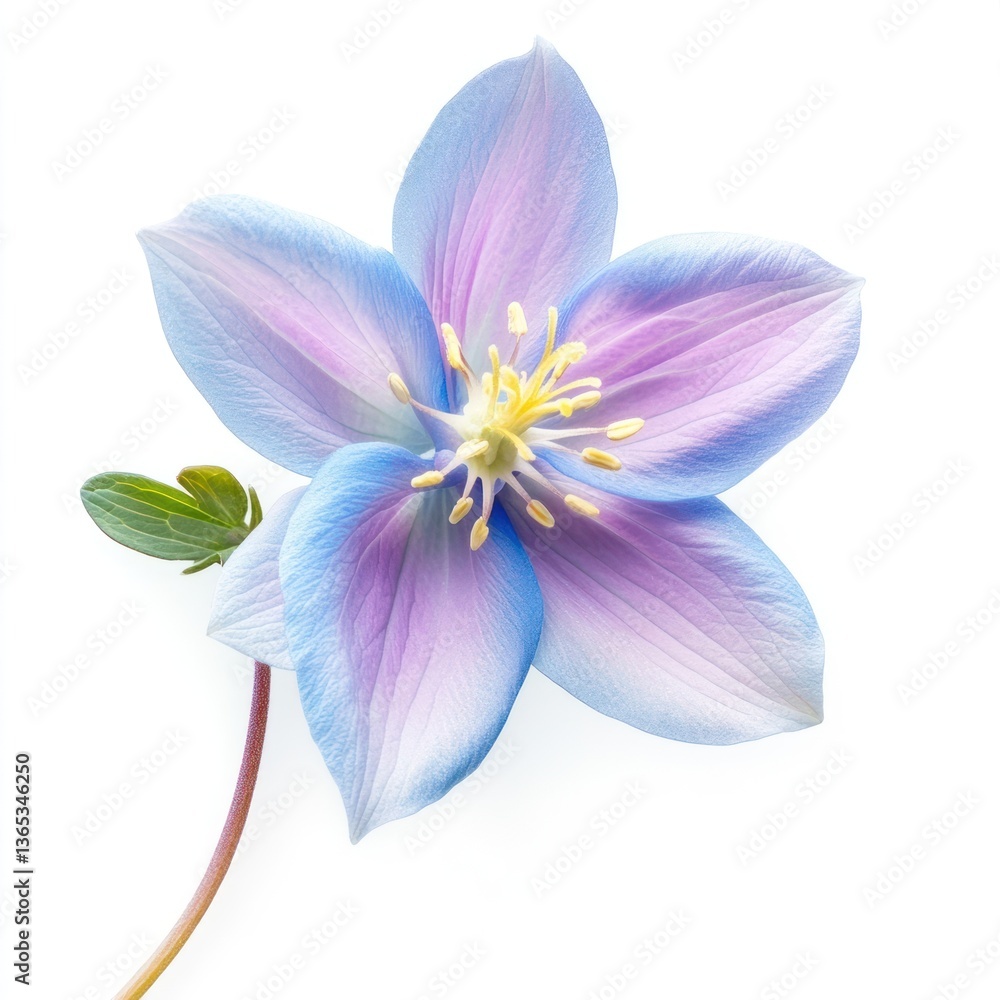 Fototapeta premium A single Columbine petal photography botanical flower.