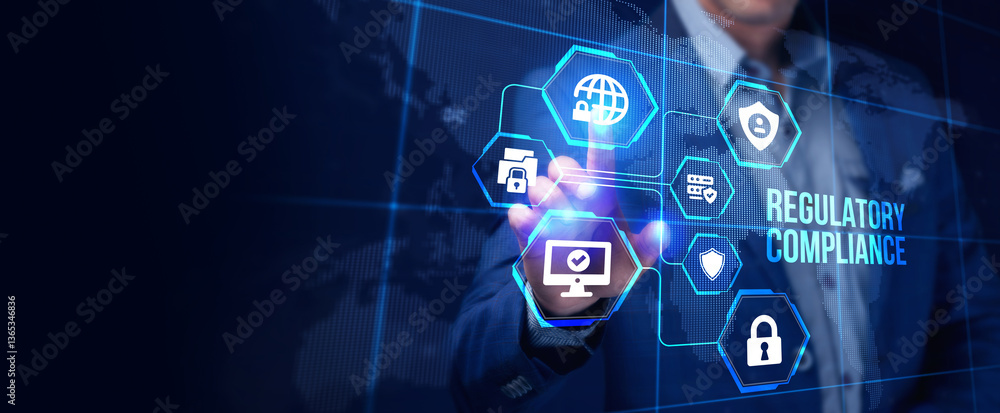 Fototapeta premium Compliance rules regulation policy law. Business, Technology, Internet and network concept.