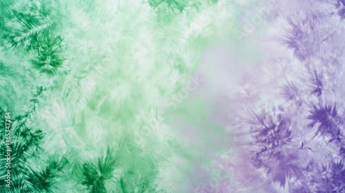 Abstract Tie Dye Texture: Green Lavender 