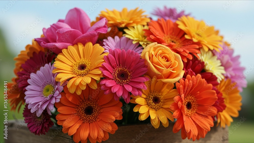 Vibrant Mixed Flower Bouquet Vibrant Mixed Flower Bouquet