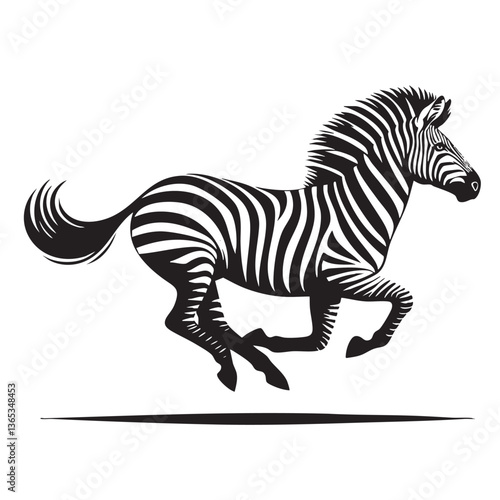 Striking Zebra in Motion: A Captivating Wildlife Image