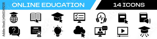 online education icon. e-learning icon