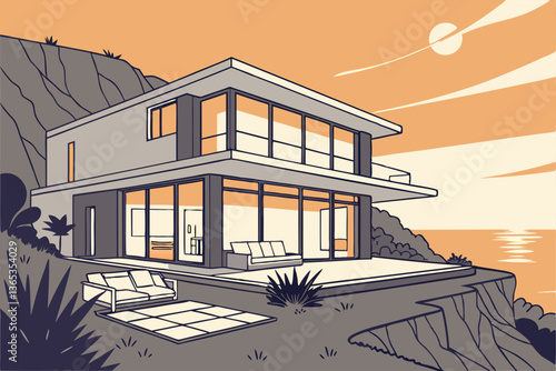house in the morning