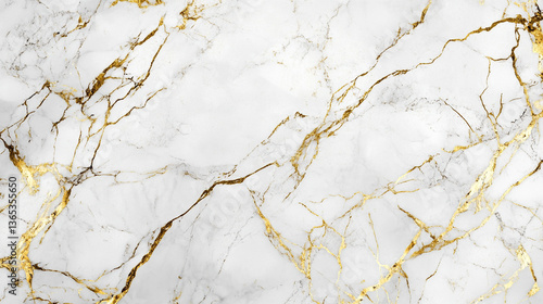 Biały ekskluzywny marmur ze złotym deseniem, tło dla projektu, generative ai 
