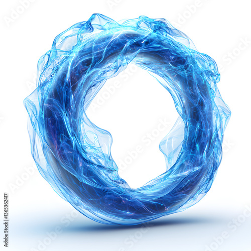 Blue Energy Circle Isolated, isolated on white background