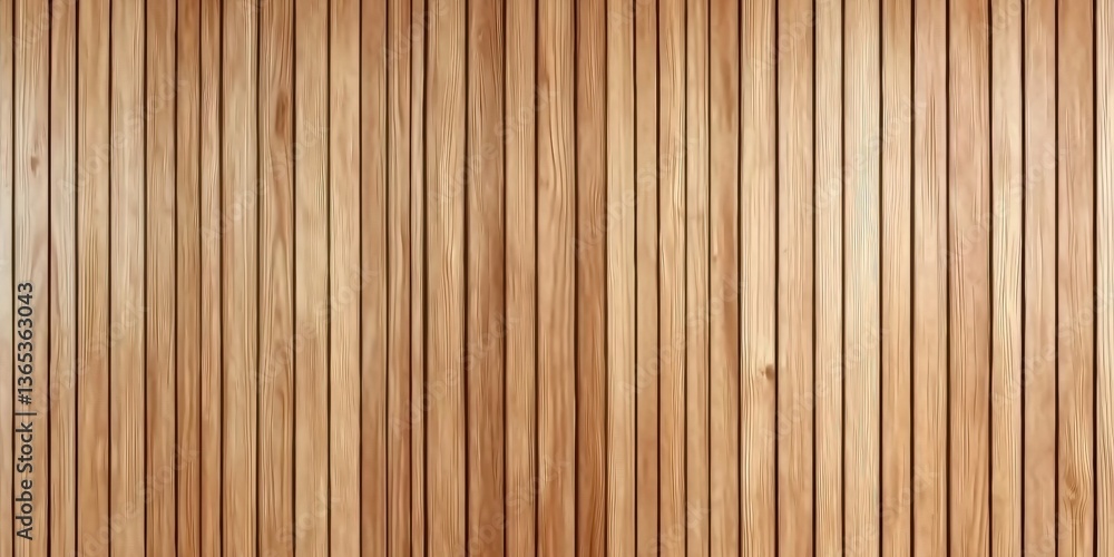 Fototapeta premium Wooden wall background with vertical slats, texture of natural wood paneling for interior design or backdrop. Wooden paneling wall. 