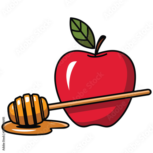 Apple with honey