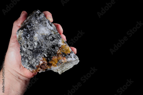 Cuadro en lienzo Arsenopyrite (FeAsS), iron arsenic sulfide mineral