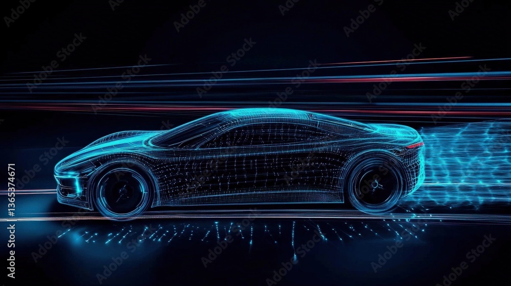 Futuristic Digital Car Concept Futuristic Digital Car Concept