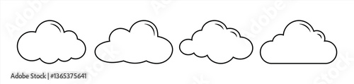 cloud icon, fluffy cloud icon vector illustration