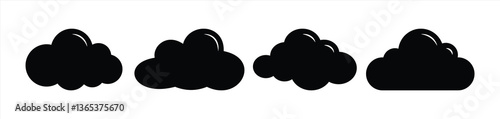 cloud icon, fluffy cloud icon vector illustration