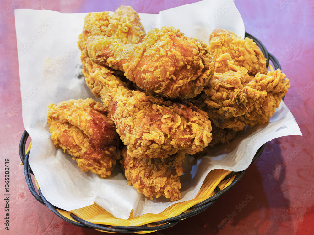 golden crispy fried chicken